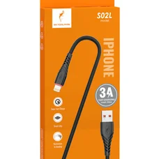 Кабель SkyDolphin S02L USB - Lightning (M/M), 1 м, Black (USB-000587)