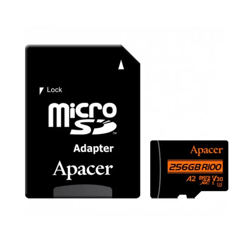 Карта пам`ятi MicroSDXC 256GB UHS-I/U3 Class 10 Apacer (AP256GMCSX10U8-R) + SD адаптер