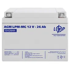 Акумуляторна батарея LogicPower LPM 12V 26AH (LPM-MG 12 - 26 AH) AGM мультигель
