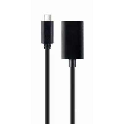 Адаптер Cablexpert USB Type-C - DisplayPort (M/F), 0.15 м, чорний (A-CM-DPF-02) Адаптер Cablexpert USB Type-C - DisplayPort (M/F), 0.15 м, чорний (A-CM-DPF-02)