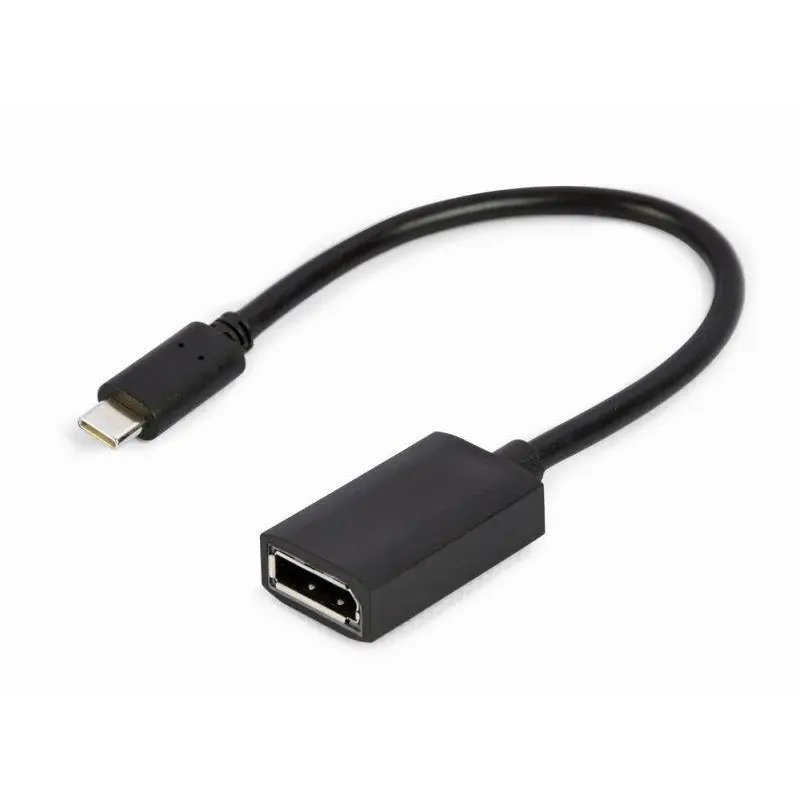 Адаптер Cablexpert USB Type-C - DisplayPort (M/F), 0.15 м, чорний (A-CM-DPF-02) Адаптер Cablexpert USB Type-C - DisplayPort (M/F), 0.15 м, чорний (A-CM-DPF-02)