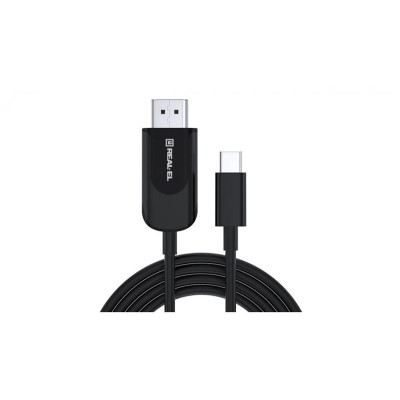 Кабель REAL-EL CHD-180 HDMI - USB Type-C (M/M), 1.8 м, Black (EL123500044)