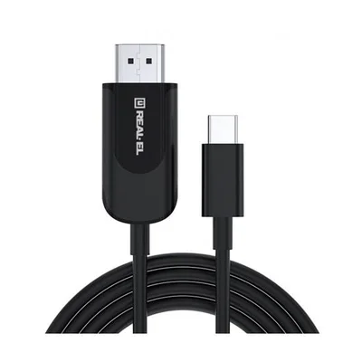 Кабель REAL-EL CHD-180 HDMI - USB Type-C (M/M), 1.8 м, Black (EL123500044)