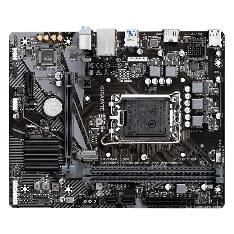 Материнська плата Gigabyte H610M K DDR4 Socket 1700 Материнська плата Gigabyte H610M K DDR4 Socket 1700