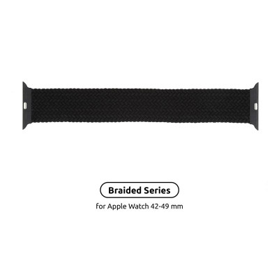 Ремінець Armorstandart Braided Solo Loop для Apple Watch 42mm/44mm/45mm/49mm Charcoal Size 8 (160 mm) (ARM58073)