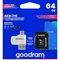 Карта пам`ятi MicroSDXC 64GB UHS-I Class 10 GOODRAM + SD-adapter + OTG Card reader (M1A4-0640R12)