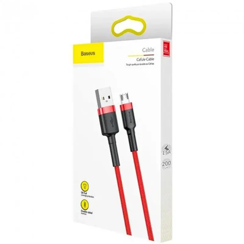 Кабель Baseus Cafule USB-microUSB, 2м Red (CAMKLF-C09) Кабель Baseus Cafule USB-microUSB, 2м Red (CAMKLF-C09)
