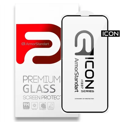 Захисне скло Armorstandart Icon 3D для Apple iPhone 13/13 Pro Black (ARM60001)