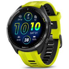 Смарт-годинник Garmin Forerunner 965 Carbon Gray DLC Titanium Bezel with Black Case/Amp Yellow/Black Silicone Band (010-02809-82)