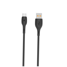 Кабель SkyDolphin S22T Soft Silicone USB - USB Type-C (M/M), 1 м, Black (USB-000604)