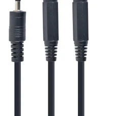 Аудіо-кабель Cablexpert 3.5 мм - 2х3.5 мм (M/F), 0.1 м, чорний (CCA-415-0.1M)