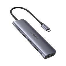 Концентратор USB Type-C Ugreen CM136 3xUSB 3.0 + HDMI, Gray (50209)