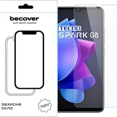 Захисне скло BeCover для Tecno Spark Go 2023 (BF7) Crystal Clear Glass 3D (709263)