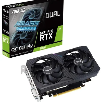 Відеокарта GF RTX 3050 8GB GDDR6 Dual OC V2 Asus (DUAL-RTX3050-O8G-V2)