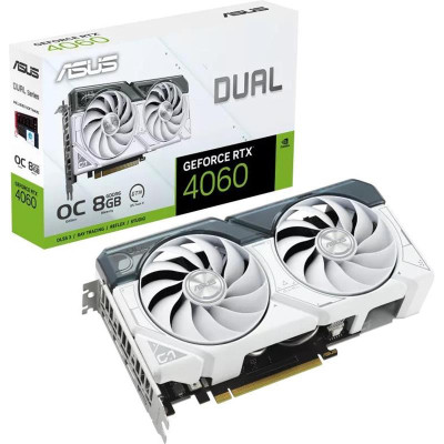 Відеокарта GF RTX 4060 8GB GDDR6 Dual OC White Asus (DUAL-RTX4060-O8G-WHITE)