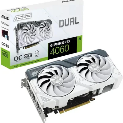 Відеокарта GF RTX 4060 8GB GDDR6 Dual OC White Asus (DUAL-RTX4060-O8G-WHITE)