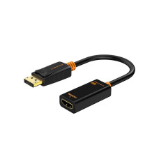 Перехідник Сabletime DisplayPort – HDMI V 2.0 (M/F), 0.2 м, (1920*1080p)/60HZ, Black (CP22B)