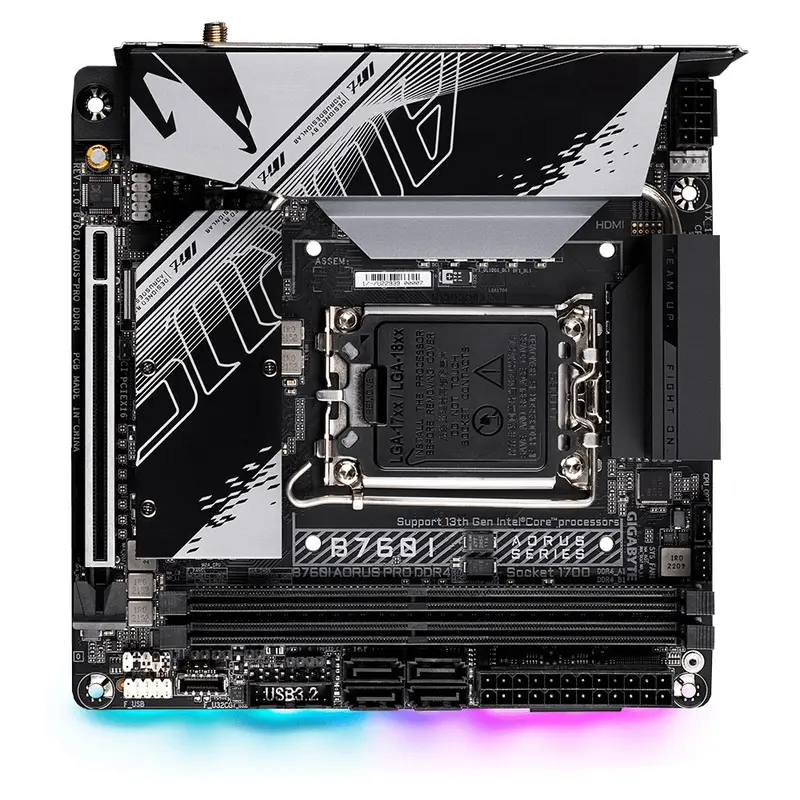 Материнська плата Gigabyte B760I Aorus Pro DDR4 Socket 1700 Материнська плата Gigabyte B760I Aorus Pro DDR4 Socket 1700
