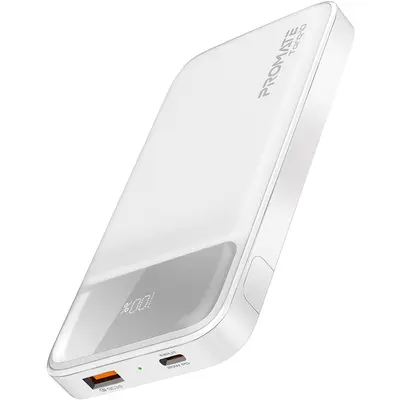Універсальна мобільна батарея Promate Torq-10 White 10000mAh Універсальна мобільна батарея Promate Torq-10 White 10000mAh