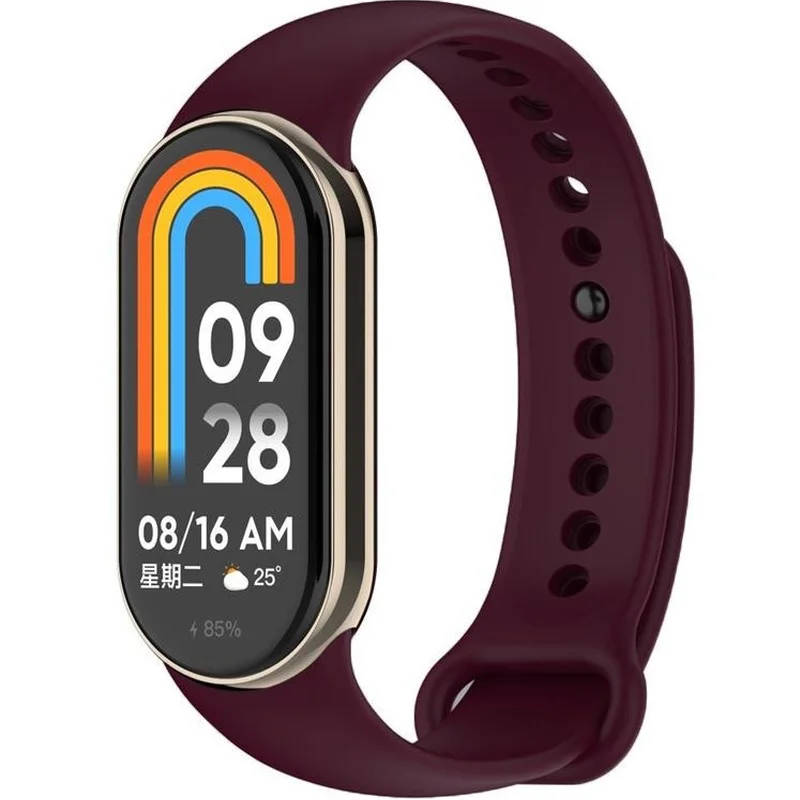 Силіконовий ремінець BeCover для Xiaomi Mi Smart Band 8 Tyrian Purple (709412)