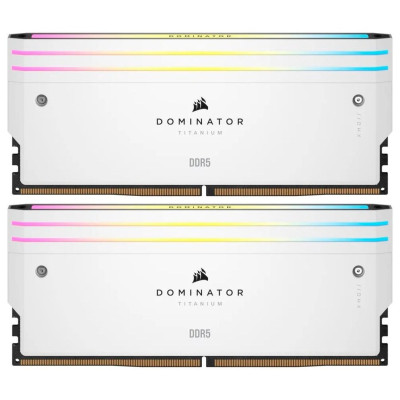 Модуль пам`ятi DDR5 2x16GB/6000 Corsair Dominator Titanium RGB White (CMP32GX5M2B6000C30W)