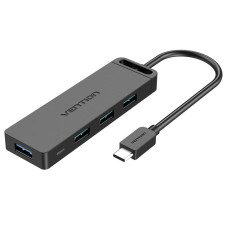 Концентратор Vention 4-Port з micro USB живленням 0.15M Black (TGKBB)