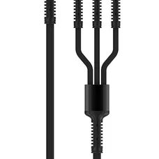 Кабель ColorWay USB - Lightning + micro USB + USB Type-C (M/M), 1.2 м, Dark Grey (CW-CBU3003-GR)