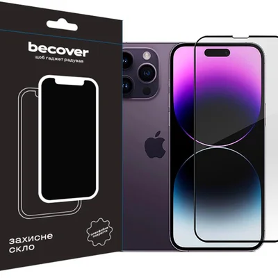 Захисне скло BeCover для Apple iPhone 14 Pro Black (707968)