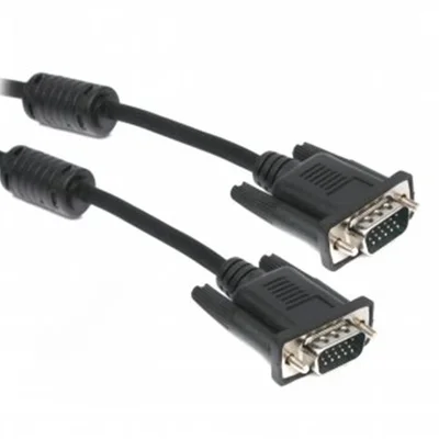 Кабель Maxxter (V-PVGA-6) VGA-VGA HD15M/HD15M 3+9C, с 2-мя фер, 1.8м, чорний