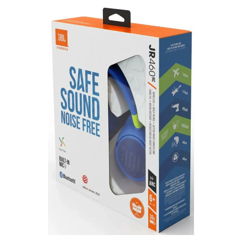 Bluetooth-гарнітура JBL JR 460 NC Blue (JBLJR460NCBLU) Bluetooth-гарнітура JBL JR 460 NC Blue (JBLJR460NCBLU)