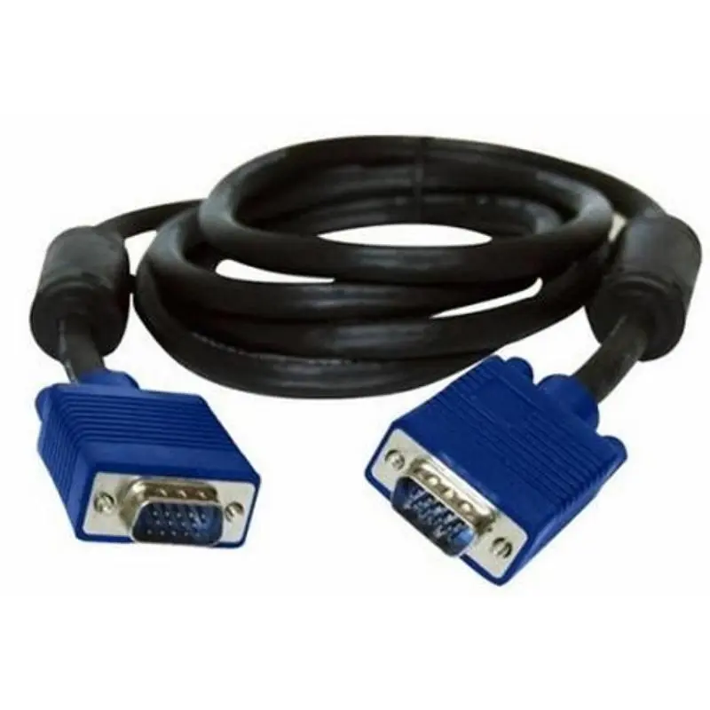Кабель Atcom VGA - VGA (M/M), HD15, 1080p, з 2-ма фер. кільцями, 1.8 м, чорний (15261) Кабель Atcom VGA - VGA (M/M), HD15, 1080p, з 2-ма фер. кільцями, 1.8 м, чорний (15261)
