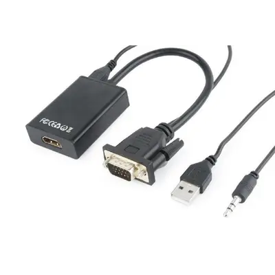 Адаптер Cablexpert HDMI - VGA (F/M), 0.15 м, Black (A-VGA-HDMI-01)
