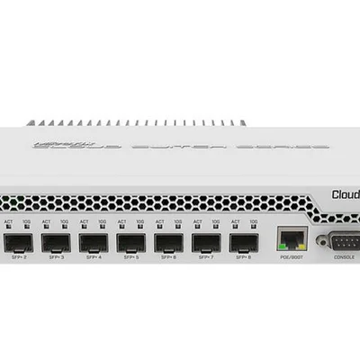 Комутатор MikroTik CRS309-1G-8S+IN (8xSFP+, 1хGE PoE In managment, RS232, L3)