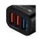 Автомобильний зарядний пристрій Canyon (3USB, 2.1A) Black (CNE-CCA07B)
