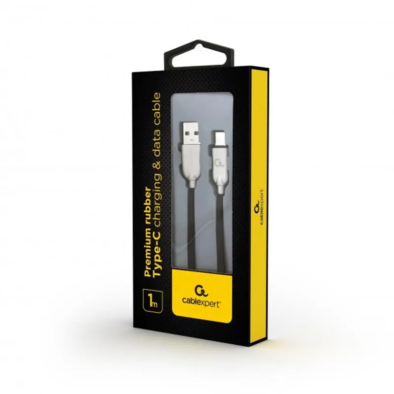 Кабель Cablexpert USB - USB Type-C V 2.0 (M/M), 2.1 А, преміум, 1 м, чорний (CC-USB2R-AMCM-1M) Кабель Cablexpert USB - USB Type-C V 2.0 (M/M), 2.1 А, преміум, 1 м, чорний (CC-USB2R-AMCM-1M)