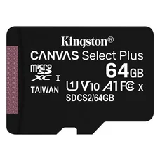 Карта пам`яті MicroSDXC 64GB UHS-I Class 10 Kingston Canvas Select Plus R100MB/s (SDCS2/64GBSP)