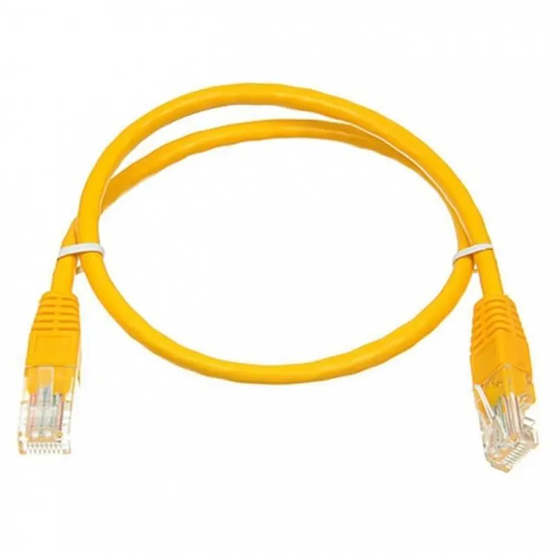 Патч-корд UTP Atcom RJ45, Cat.6, мідь, 1 м, жовтий Патч-корд UTP Atcom RJ45, Cat.6, мідь, 1 м, жовтий