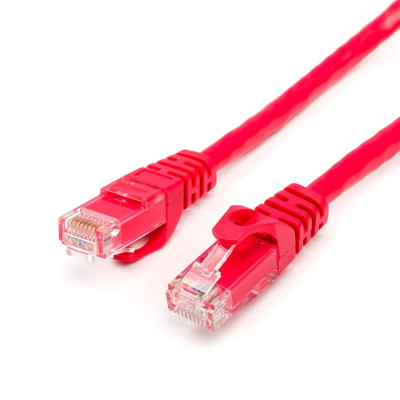 Патч-корд UTP Atcom RJ45, Cat.6, мідь, 3 м, червоний