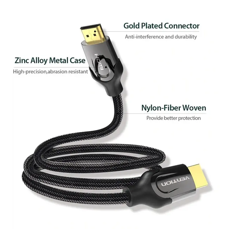 Кабель Vention HDMI - HDMI V 2.0, (M/M), 2 м, Black (VAA-B05-B200) Кабель Vention HDMI - HDMI V 2.0, (M/M), 2 м, Black (VAA-B05-B200)