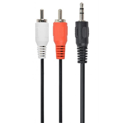 Аудіо-кабель Cablexpert 3.5 мм - 2хRCA (M/M), стерео, 15 м, чорний (CCA-458-15M)
