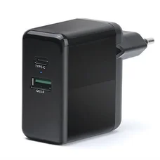 Мережевий зарядний пристрій REAL-EL CH-350 QC3.0 (2USB, 3A) Black