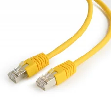 Патч-корд FTP Cablexpert (PP6-1M/Y) cat.6, литий, 50u штекер із засувкою, 1м, жовтий