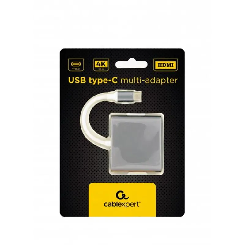 Адаптер Cablexpert (A-CM-HDMIF-02-SG) USB-C - HDMI/USB/USB-C Адаптер Cablexpert (A-CM-HDMIF-02-SG) USB-C - HDMI/USB/USB-C
