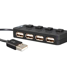 Концентратор USB 2.0 Frime 4хUSB2.0 Black (FH-20010)