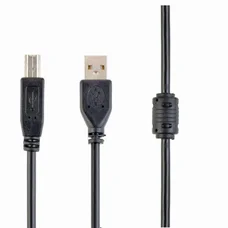 Кабель Cablexpert USB - USB Type-B V 2.0 (M/M), 3.0 м, Феритовий фільтр, чорний (CCF-USB2-AMBM-10)