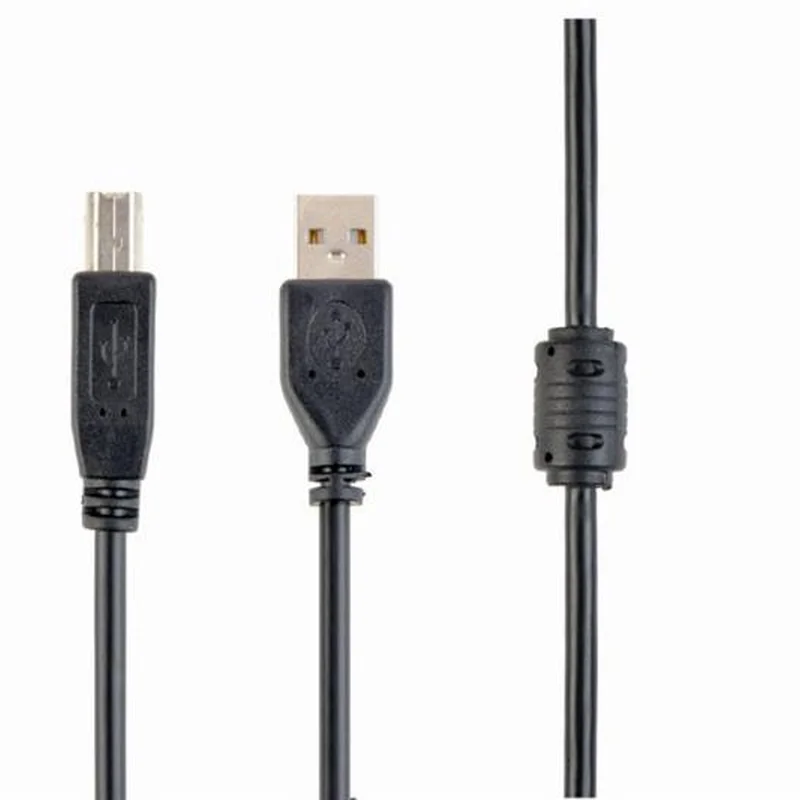 Кабель Cablexpert USB - USB Type-B V 2.0 (M/M), 3.0 м, Феритовий фільтр, чорний (CCF-USB2-AMBM-10)