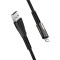 Кабель ColorWay USB - Lightning (M/M), 2.4 А, Zinc Alloy + Led, 1 м, Black (CW-CBUL035-BK)