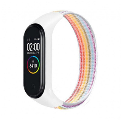 Ремінець BeCover Nylon Style для Xiaomi Mi Smart Band 5/Mi Smart Band 6 Rainbow (705430)