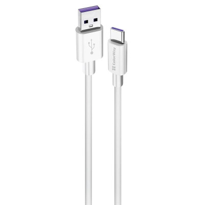 Кабель ColorWay USB-USB Type-C, 5.0А, 1м, White (CW-CBUC019-WH)