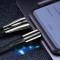 Кабель ColorWay USB - Lightning (M/M), 2.4 А, Zinc Alloy + Led, 1 м, Black (CW-CBUL035-BK)